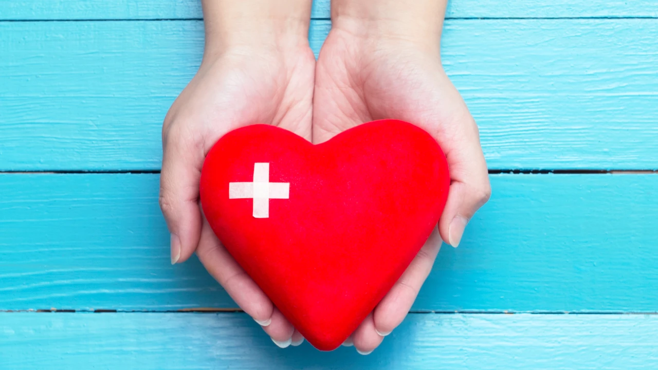 Un coeur tenu dans deux mains représentant la bonne santé