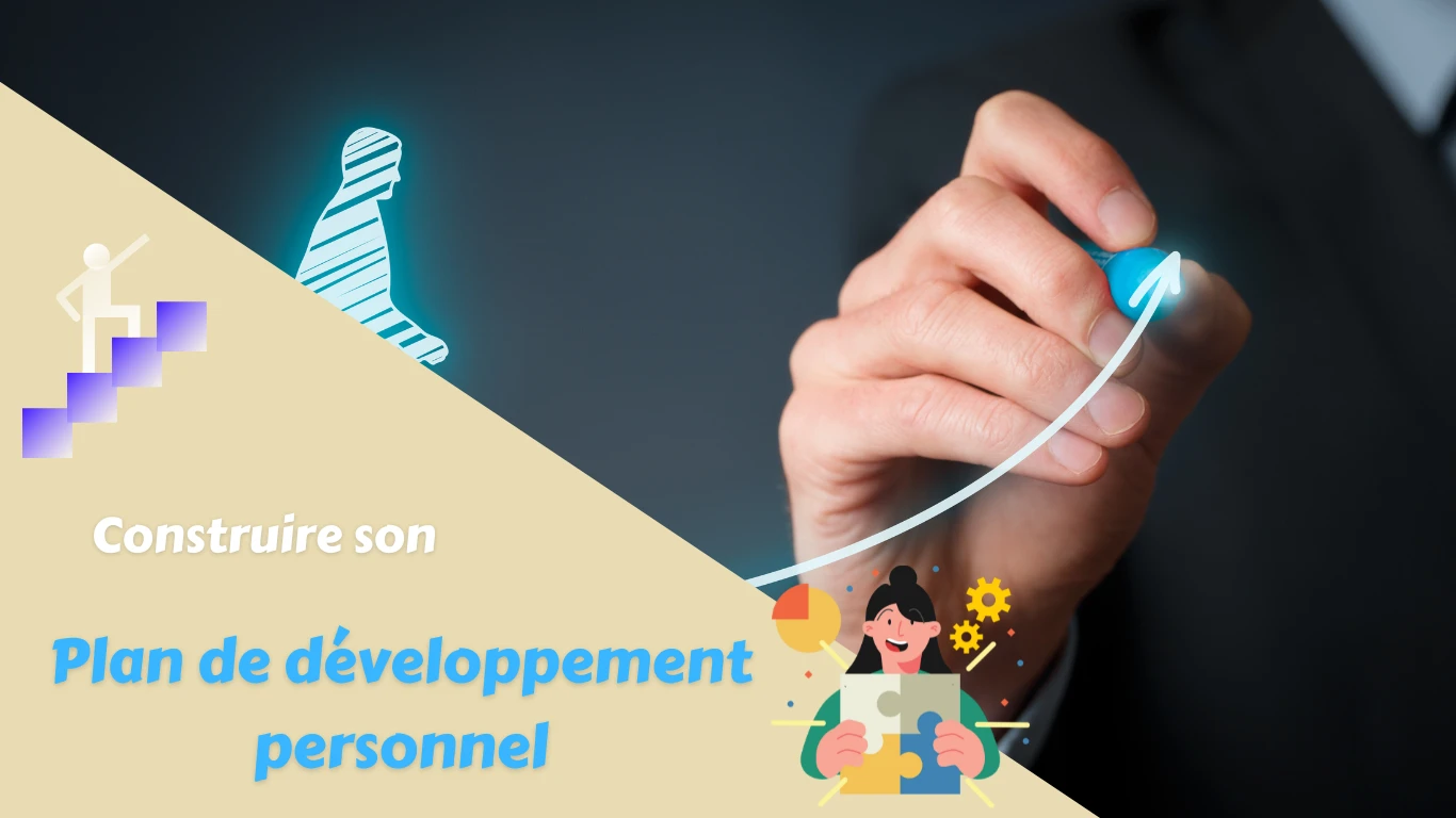 Un homme qui grimpe grâce à son plan de développement personnel