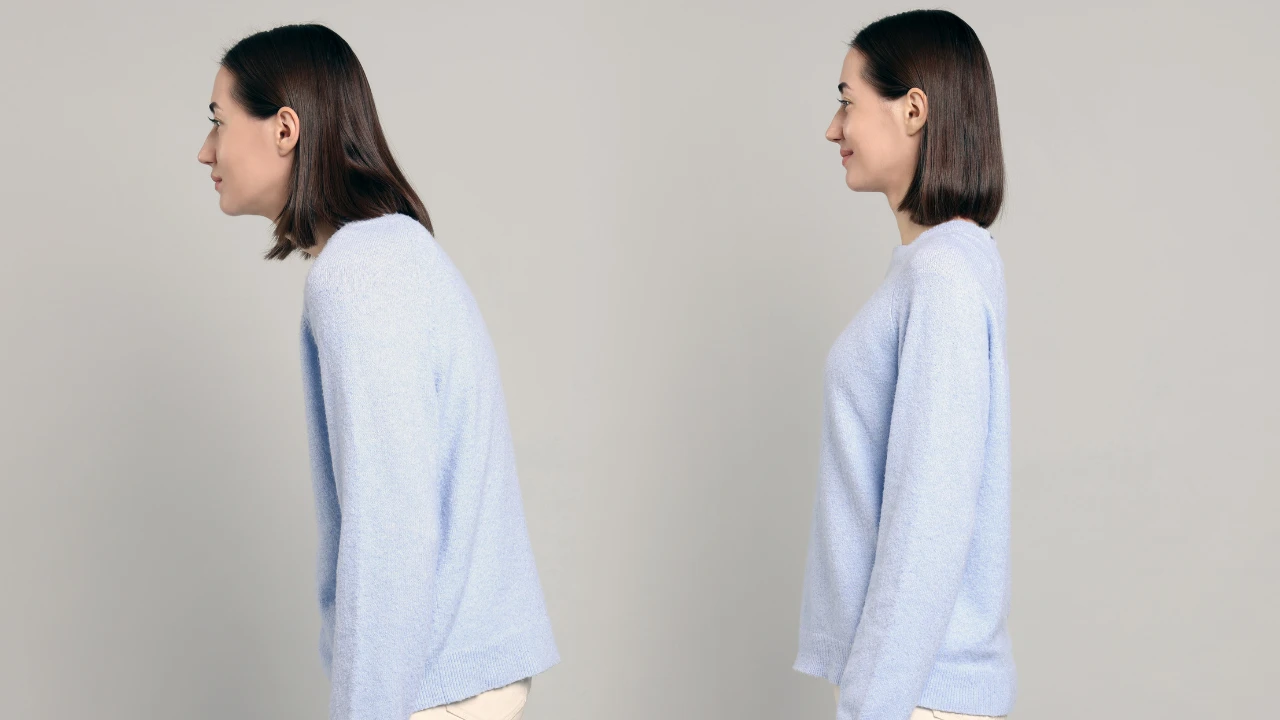 Femme qui se redresse, améliore sa physiologie et sa posture